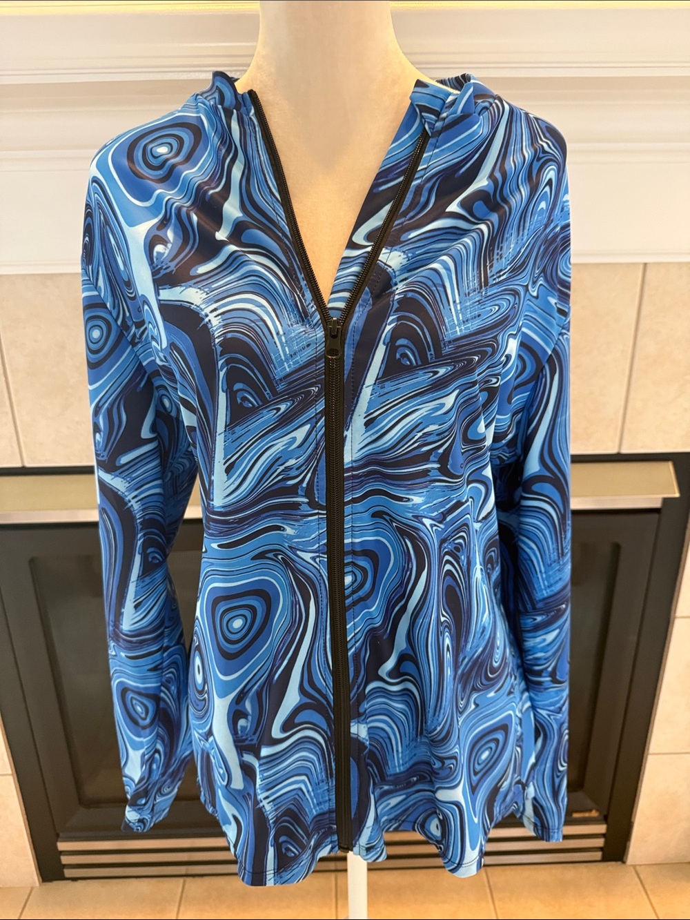 Blue Swirl Women's Swim Cover-Up